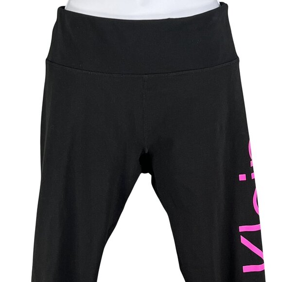 Calvin Klein Womens M Black Pink Logo Performance Leggings Yoga Athleisure Pants - Picture 6 of 14